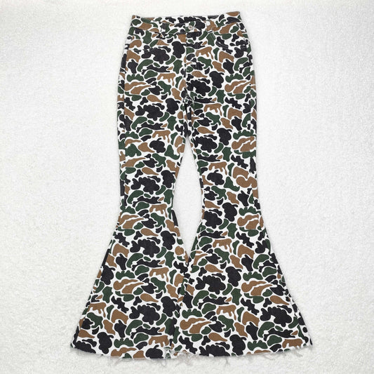 P0583 Adults Mama camo Bell Bottom Jeans