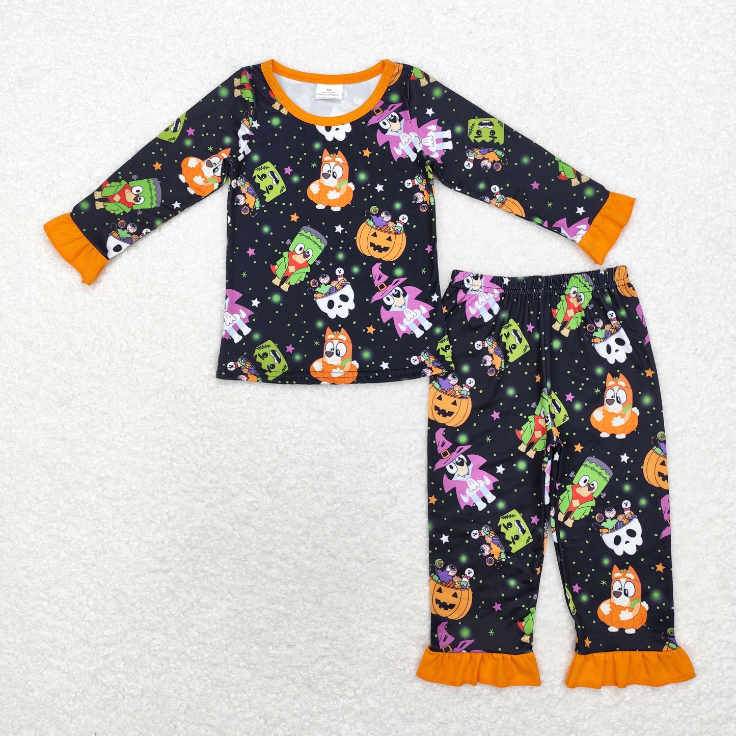 GLP1756 baby girls long sleeve Halloween cartoon outfits