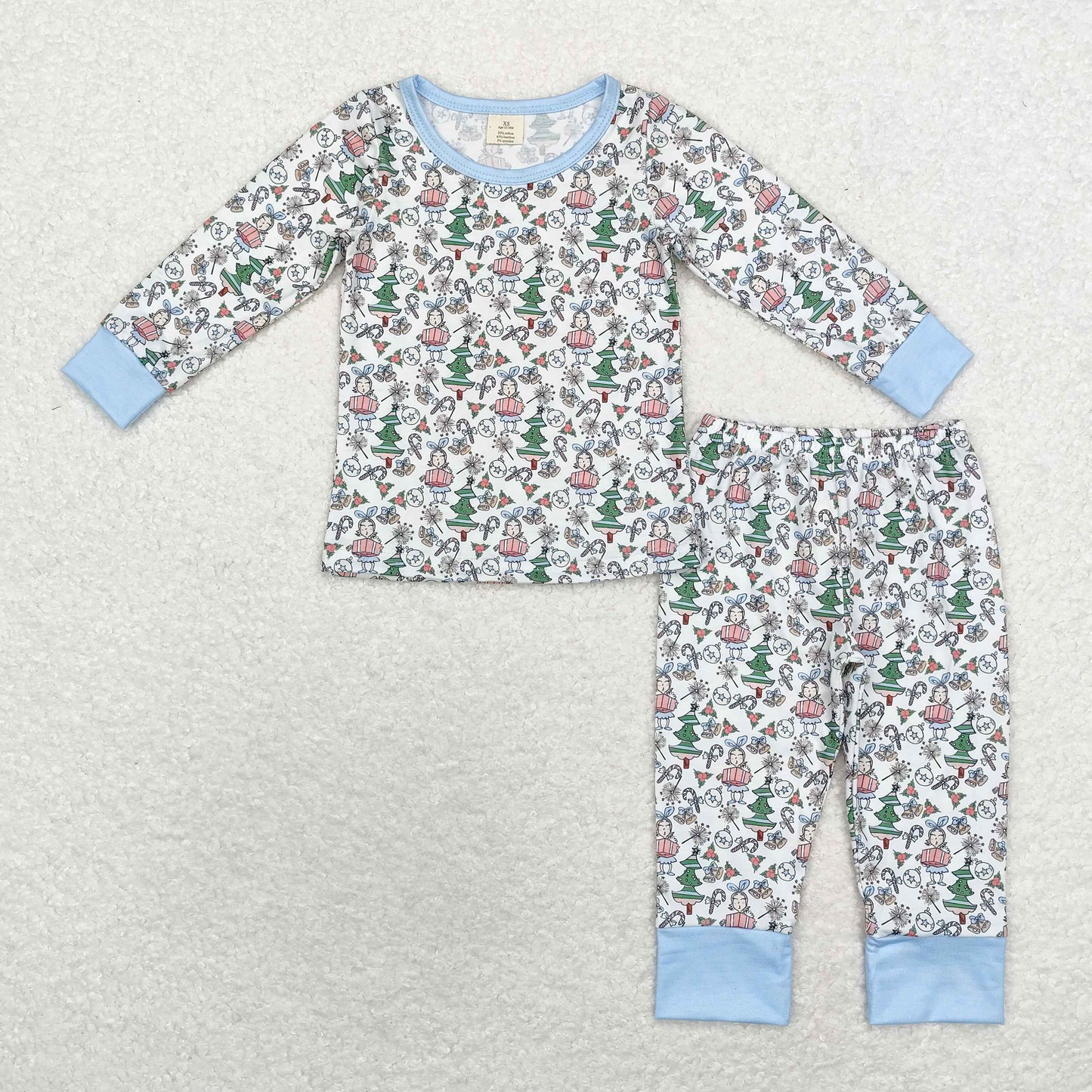 BLP0699 Boys Christmas blue pajamas