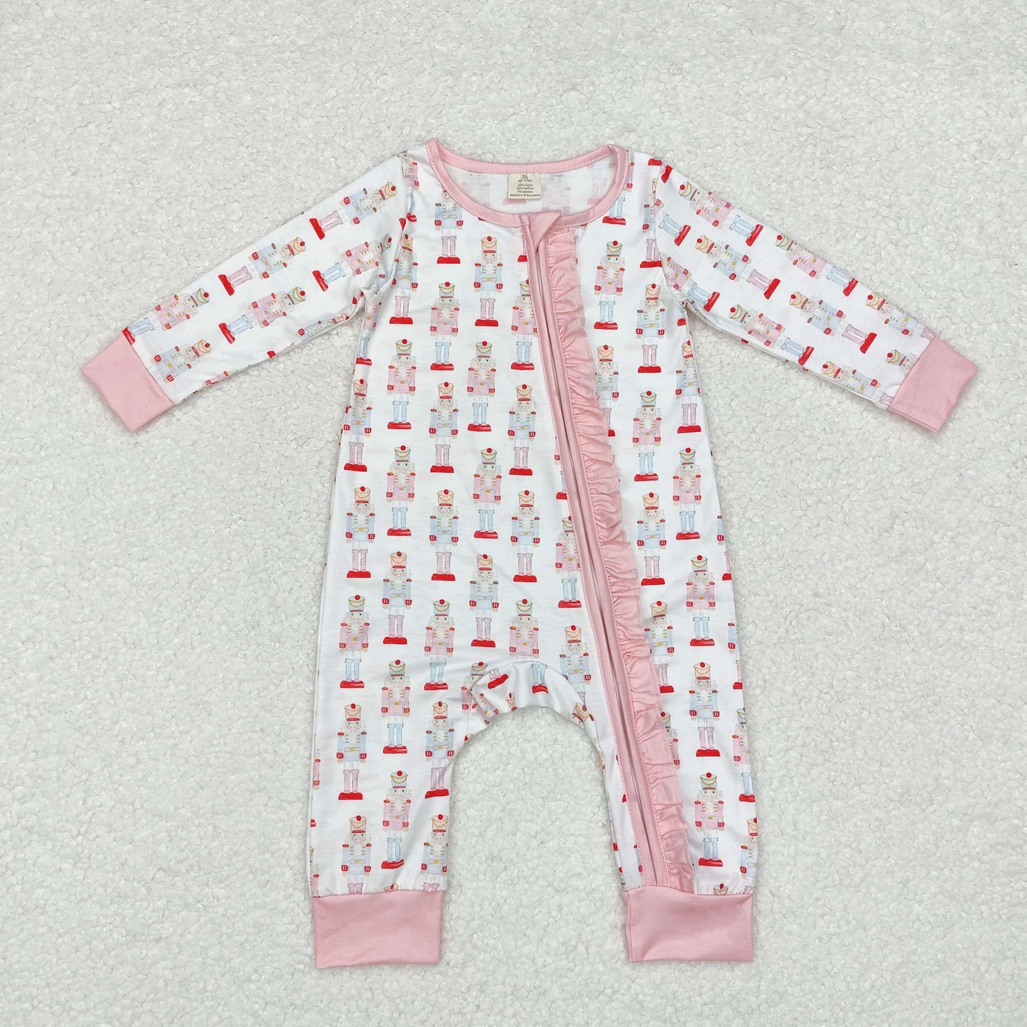 LR1185 Baby girls Christmas zipper romper