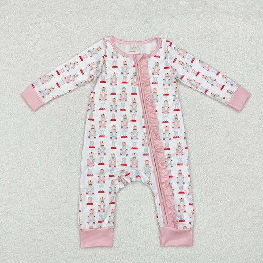 LR1185 Baby girls Christmas zipper romper