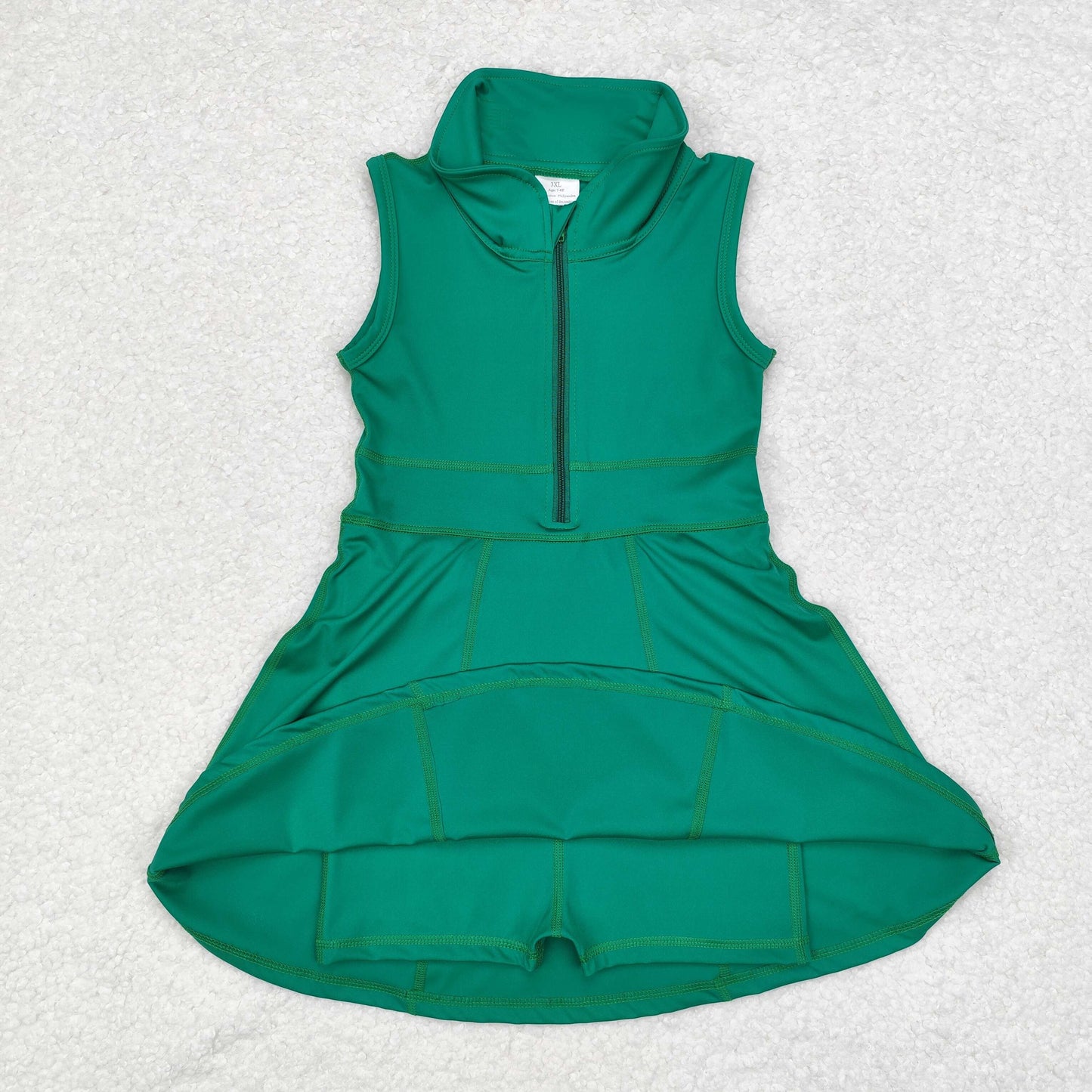 GSD1380 green sleeveless yoga dress