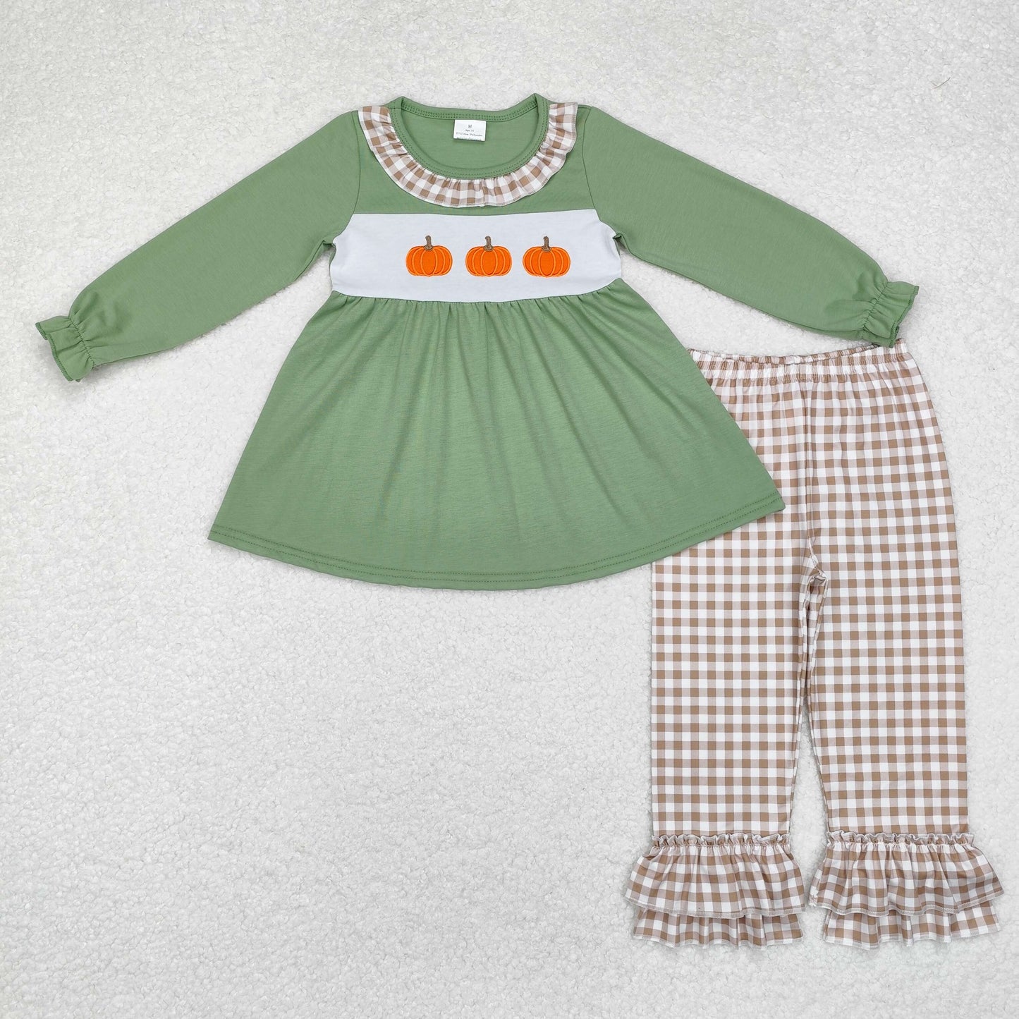 GLP1400 Girls pumpkin outfits embroidery