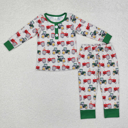 BLP0725 baby Boys Tractor pajamas