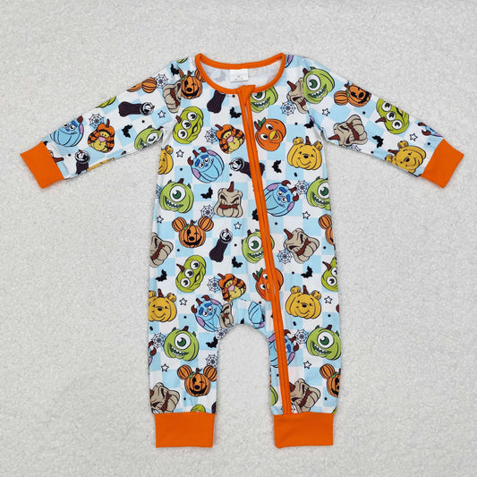 LR1650 Baby bosy Halloween monster zipper romper