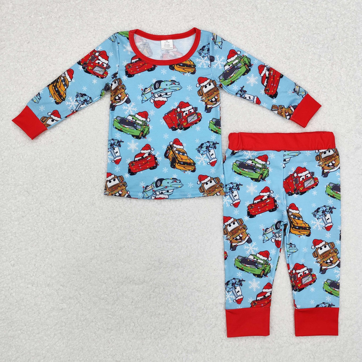 BLP0776 baby Boys Christmas car pajamas