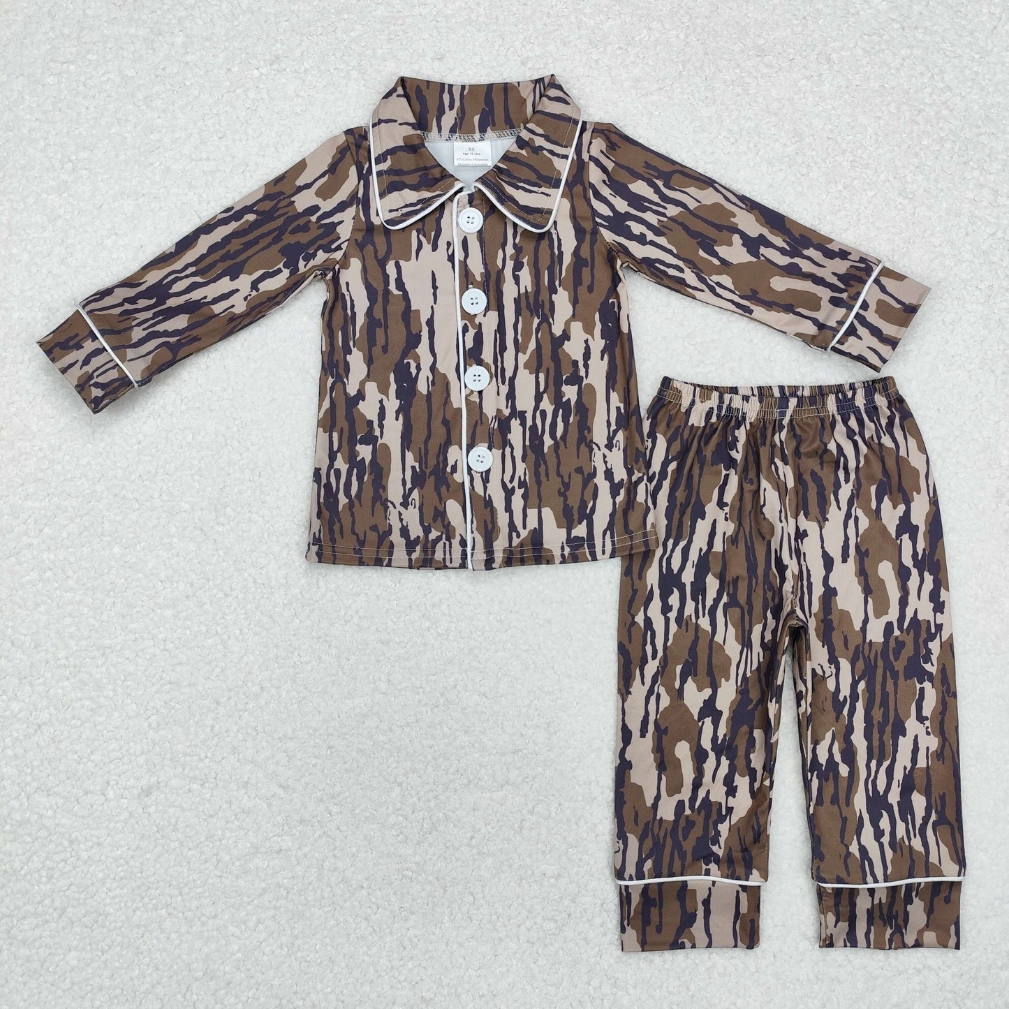 BLP0705 Boys camo army green pajamas