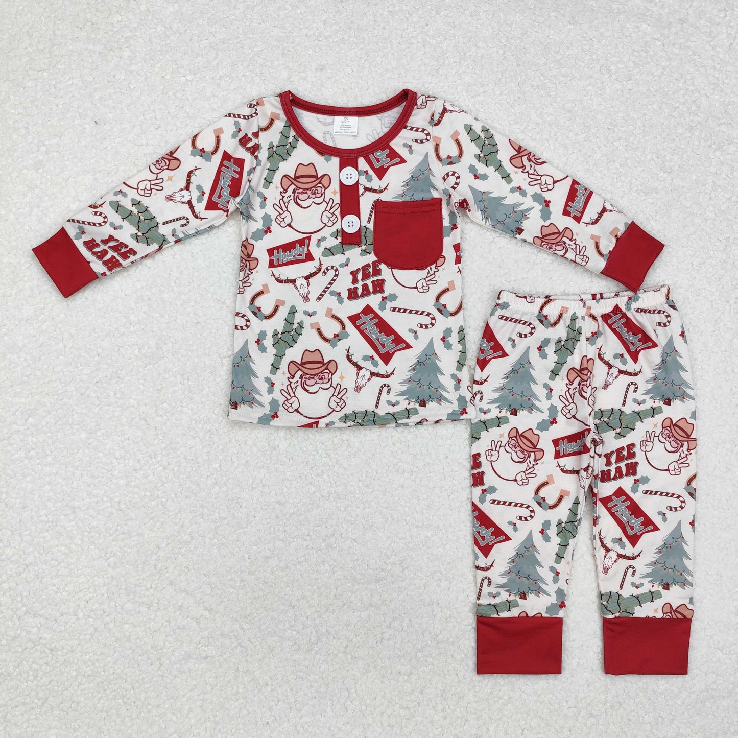 BLP0620 Boys Christmas santa pajamas