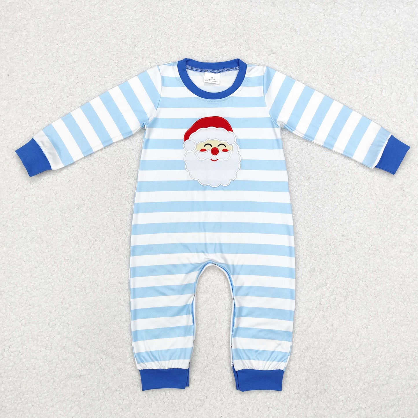 LR1661 Baby boys Christmas santa romper embroidery