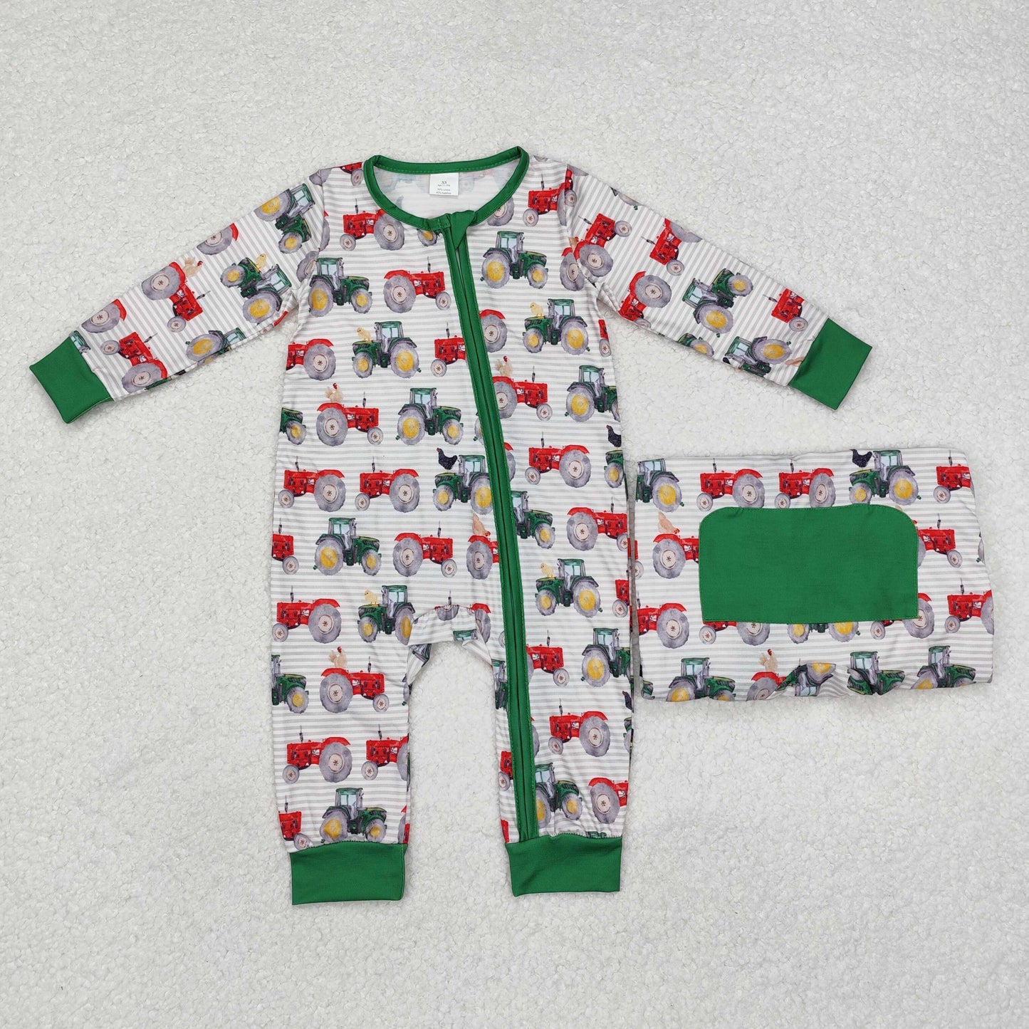 LR1480 baby boys long sleeves tractor sleeper