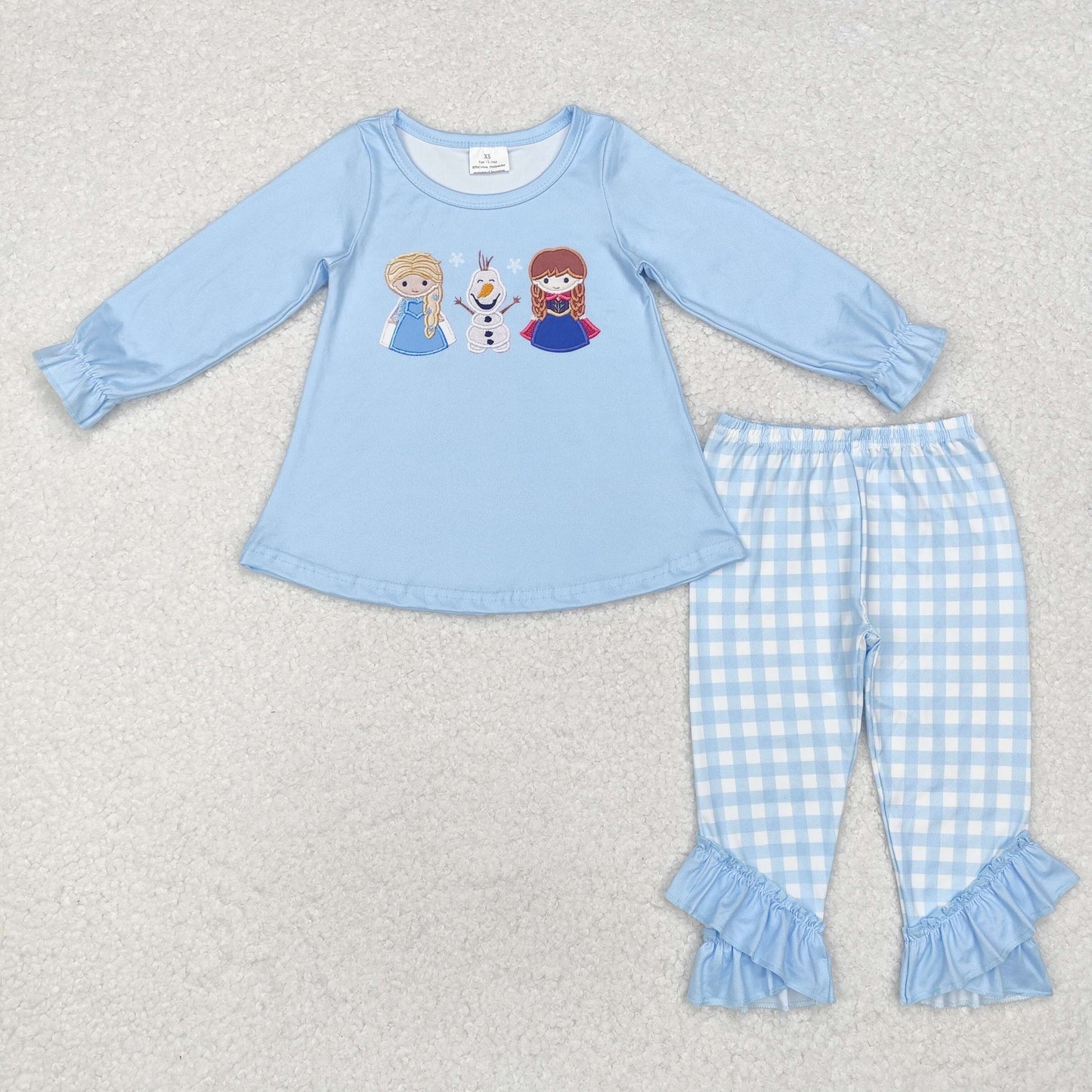 GLP1484 long sleeve princess blue girls outfits