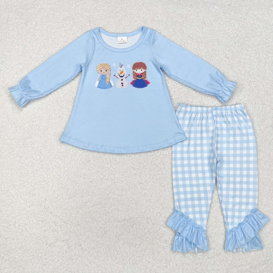 GLP1484 long sleeve princess blue girls outfits