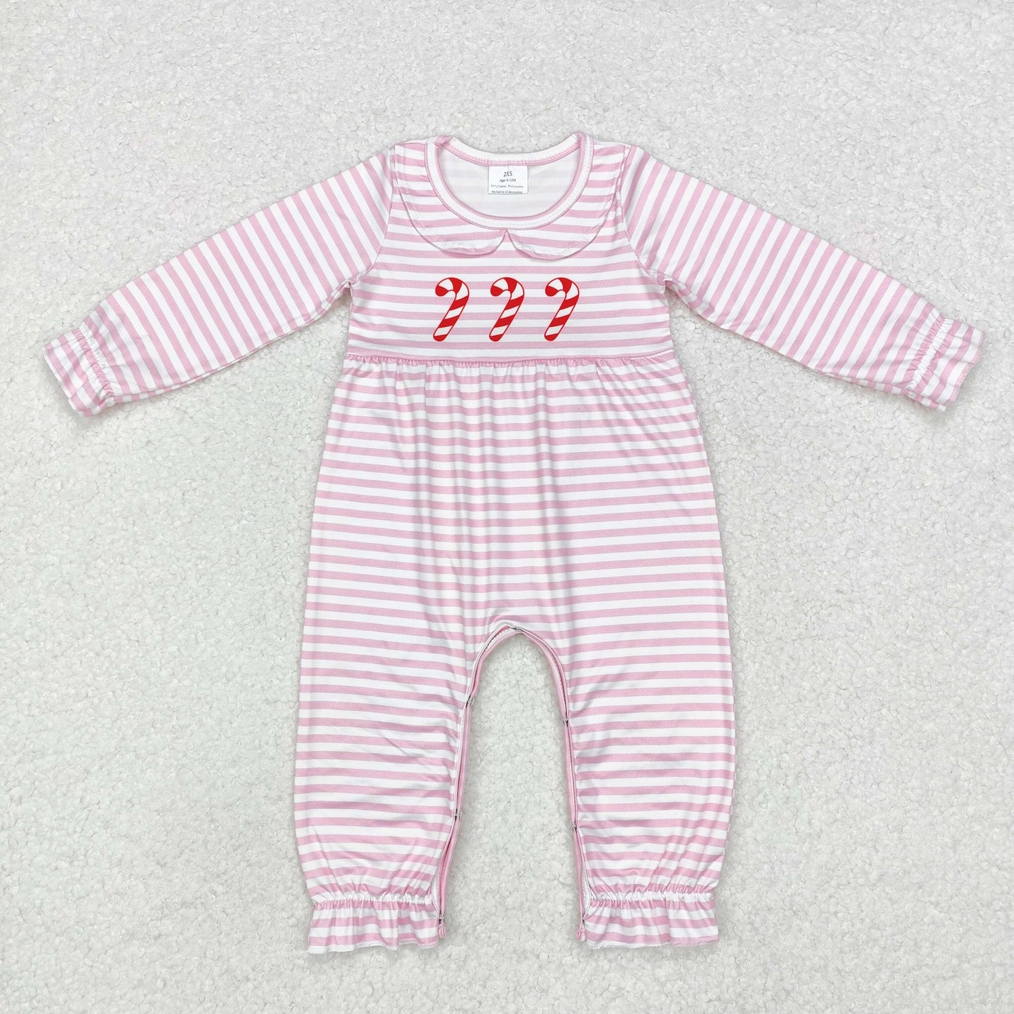 LR1441 Baby girls Christmas candy romper