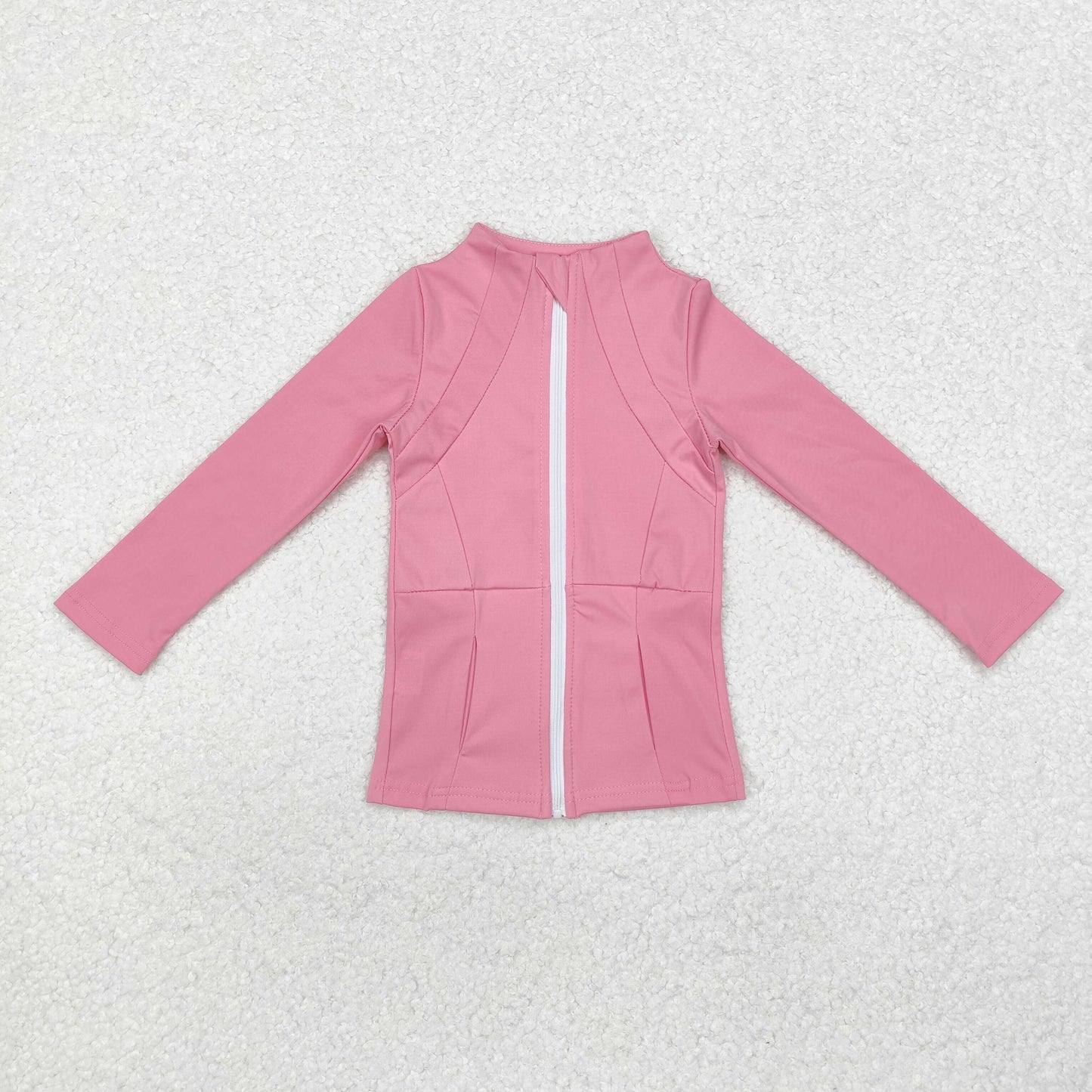 GT0680 baby girls hot pink yoga zipper coat