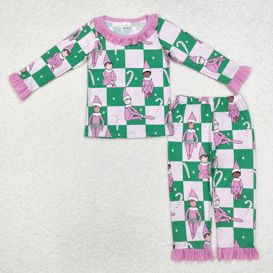 GLP1843 baby girls long sleeves Cristmas pajamas