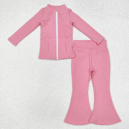 GLP1554 long sleeve pink yoga girls clothing