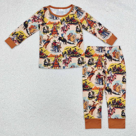 BLP0511 Boys western cowboy pajamas