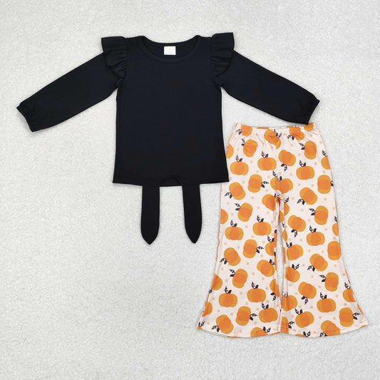 GLP1720 baby girls long sleeve pumpkin outfits