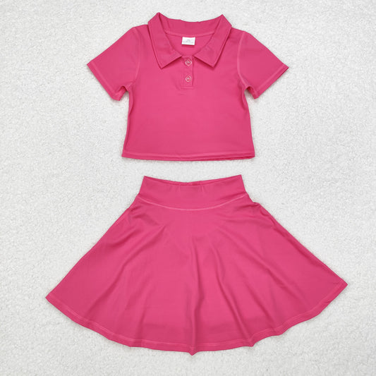 GSD1391 baby girls hot pink yoga dress