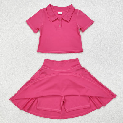 GSD1391 baby girls hot pink yoga dress