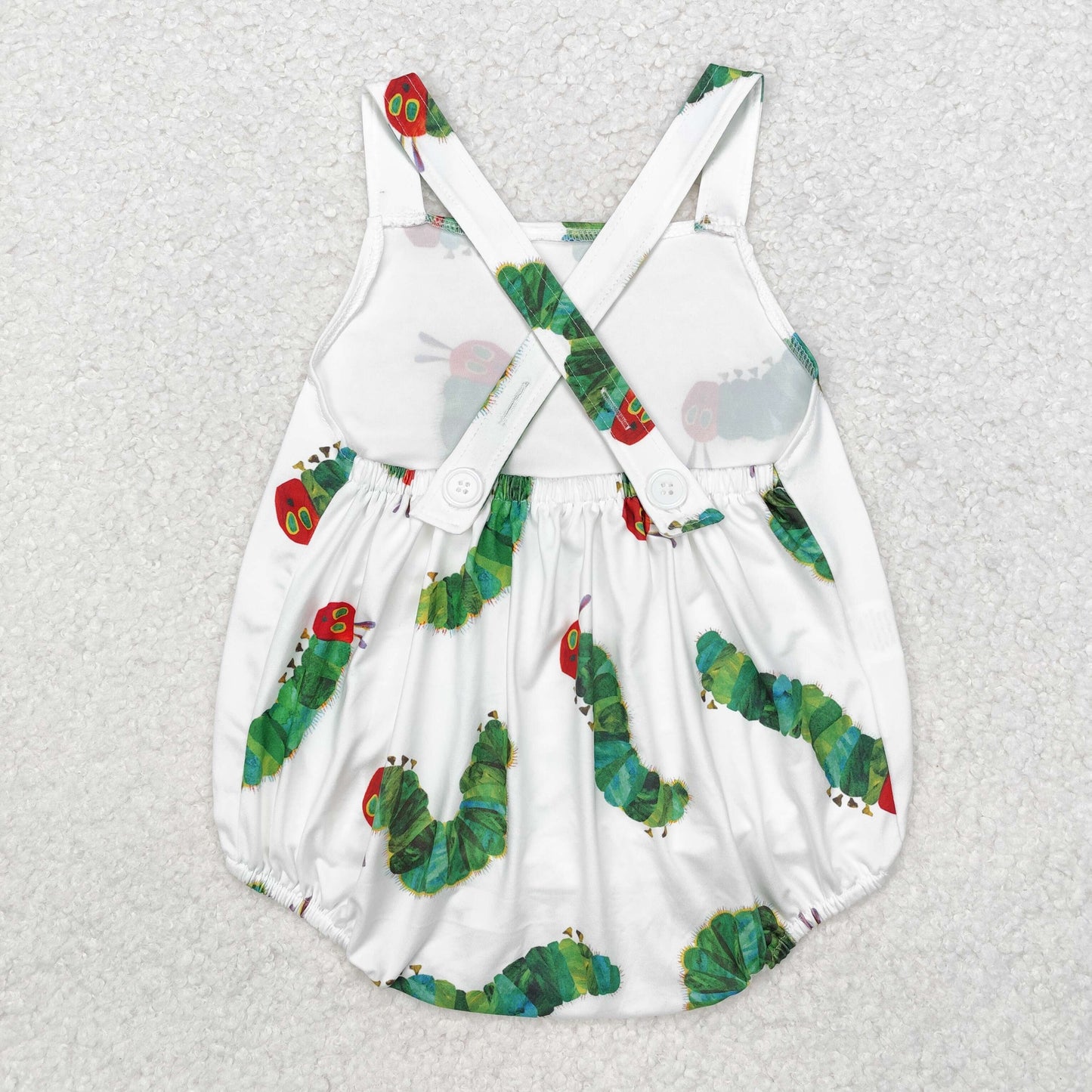 SR1608 Straps caterpillar baby boy summer romper