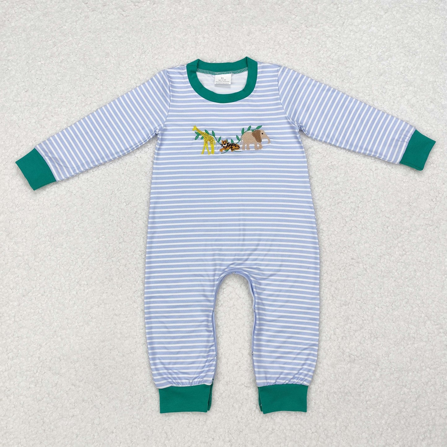 LR1616 Baby boys animals romper embroidery