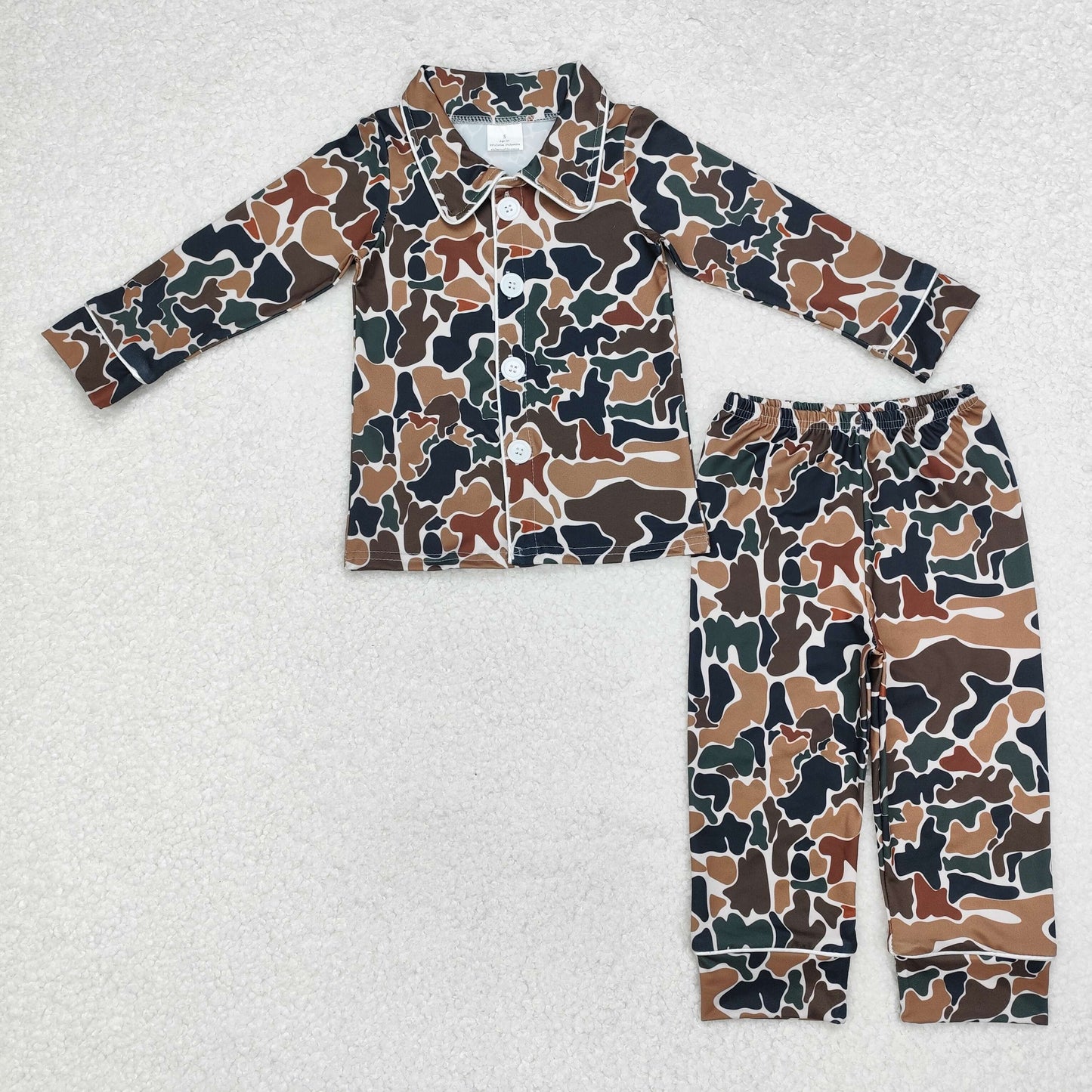 BLP0704 Boys camo army green pajamas