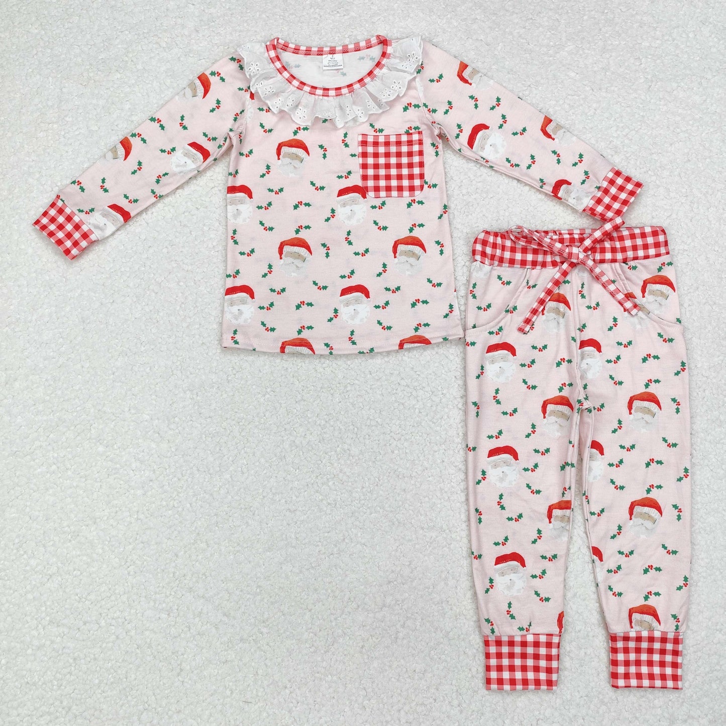 GLP1213 Girls pink santa outfits