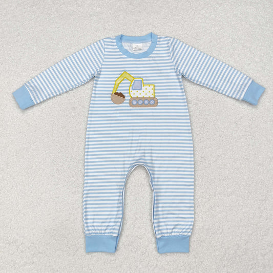 LR1617 Baby boys dig romper embroidery