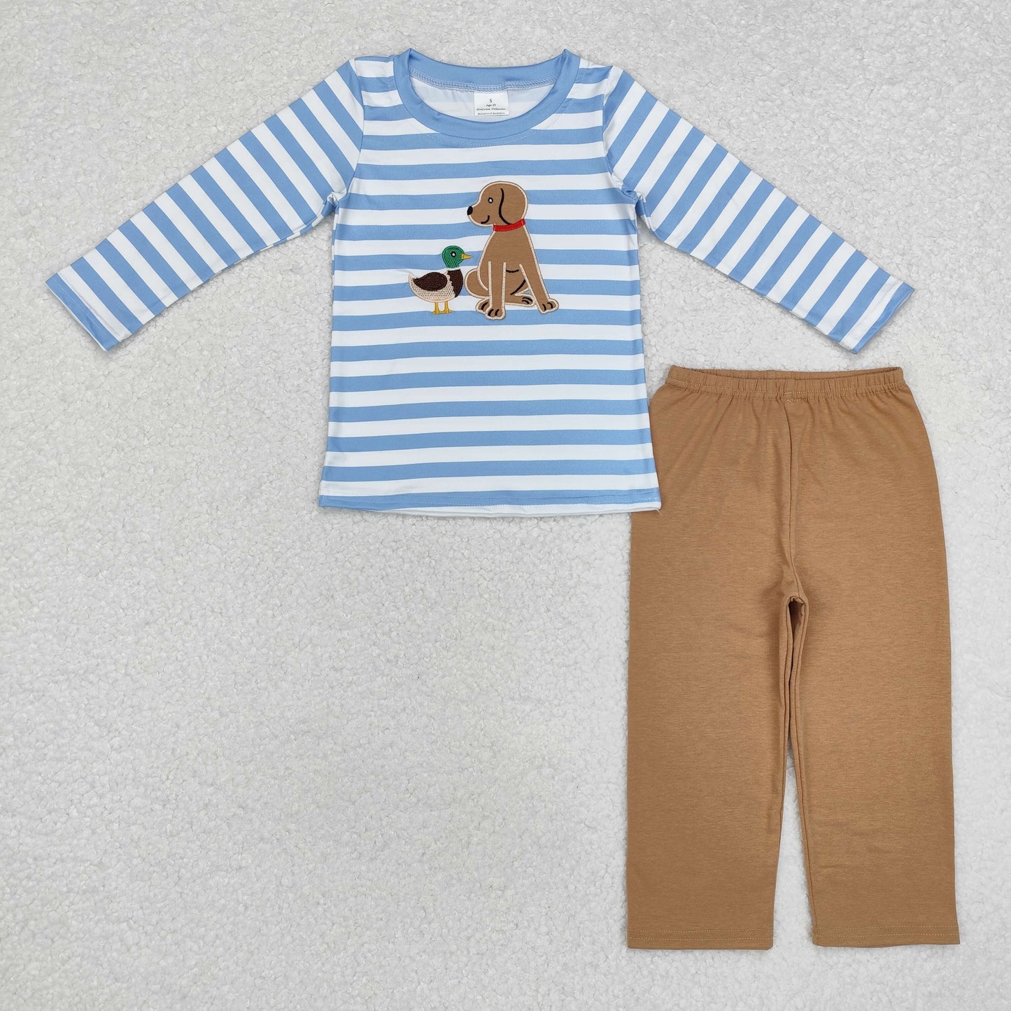 BLP0805 baby Boys duck dog outfits embroidery