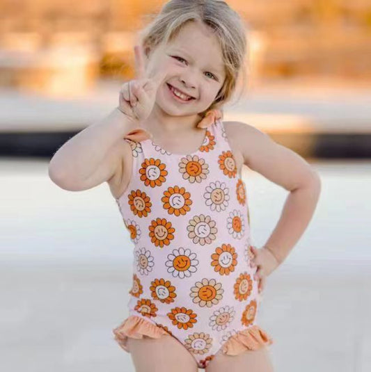 Girls Smiling Bathing Suit 1pcs