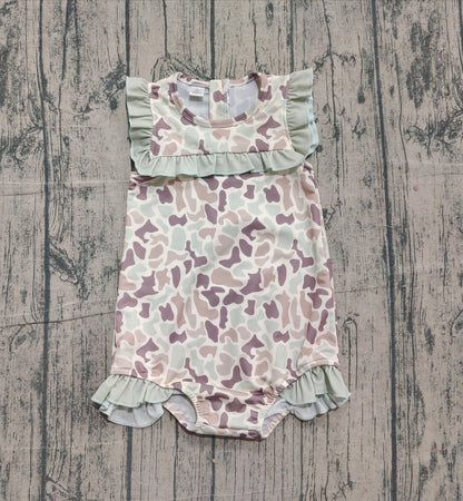 Pre-order S0595 Baby girls camo floral swimsuit