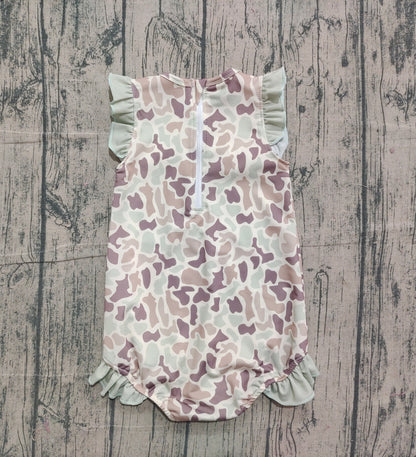 Pre-order S0595 Baby girls camo floral swimsuit