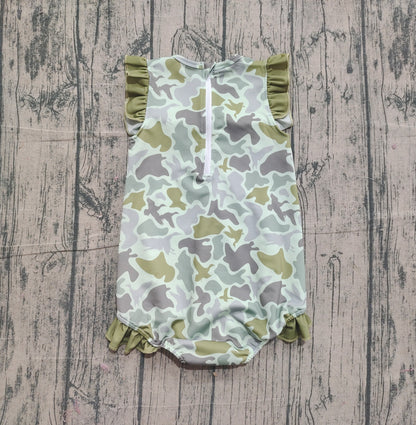 Pre-order S0596 Baby girls camo floral swimsuit
