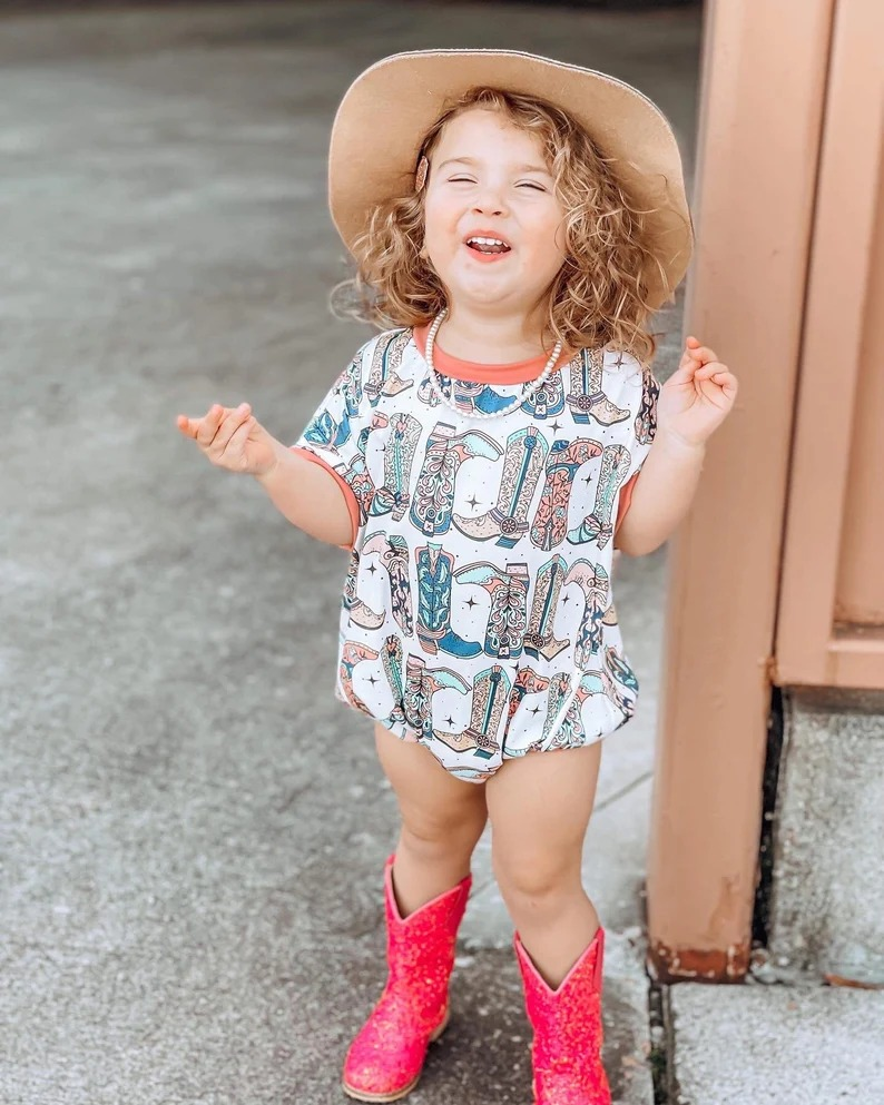 Baby Boots Rompers