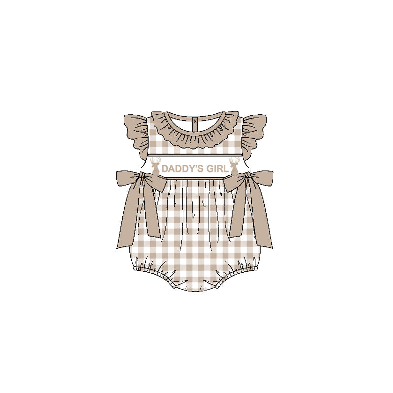 Pre-ordre SR2300 Baby daddy's girl bow romper（Deadline Dec.10）