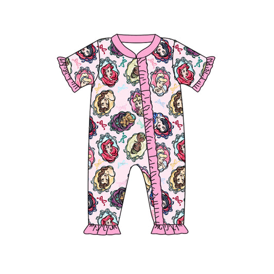 Pre-ordre SR2309 Baby Girls princess pink romper（Deadline Dec.11）