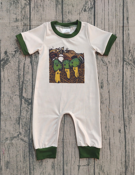 Pre-order SR3681 baby boys duck short sleeve romper