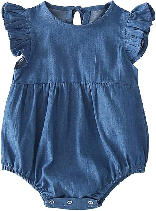 12.2 Pre-order SR3734 baby girls navy flying romper