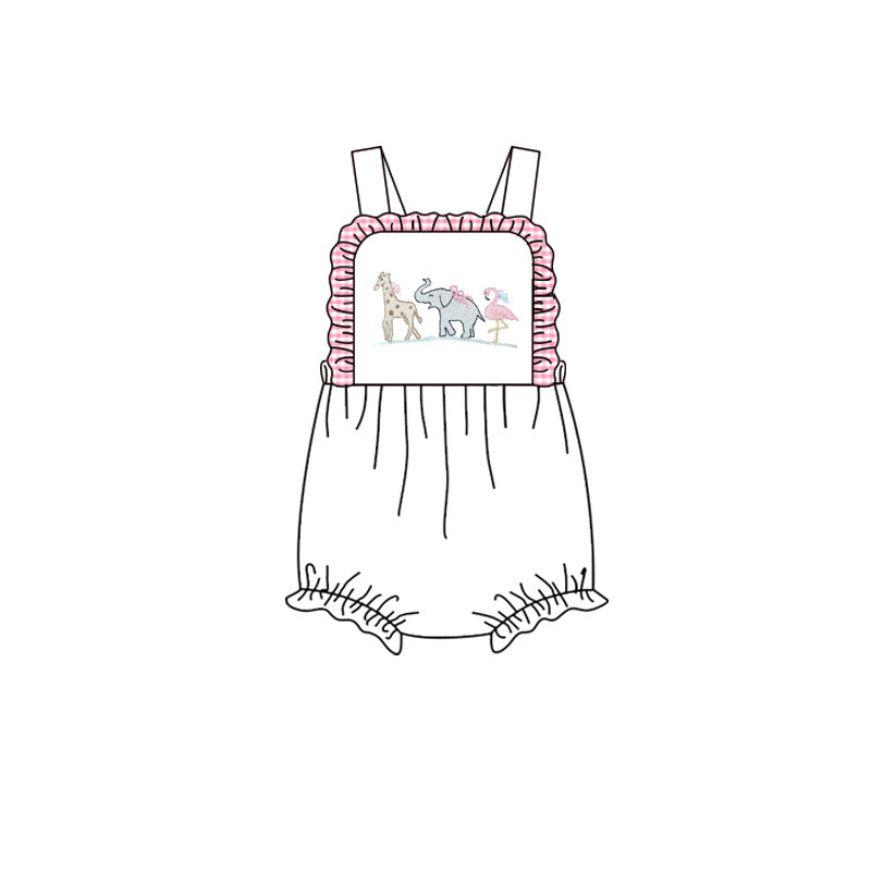 1.24 Pre-order SR4025 baby girls Elephant romper