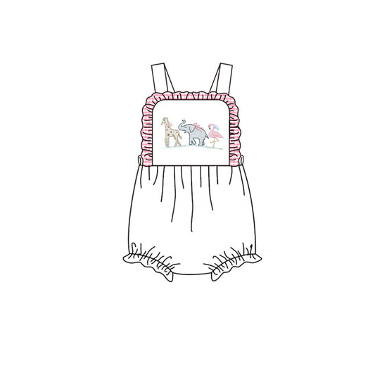 1.24 Pre-order SR4025 baby girls Elephant romper