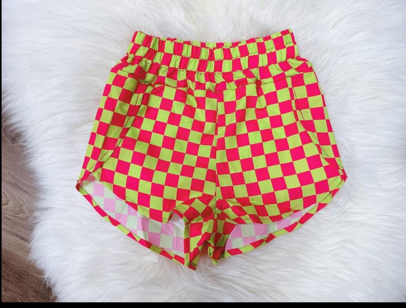 SS0378 Pre-order Girls red plaid Shorts