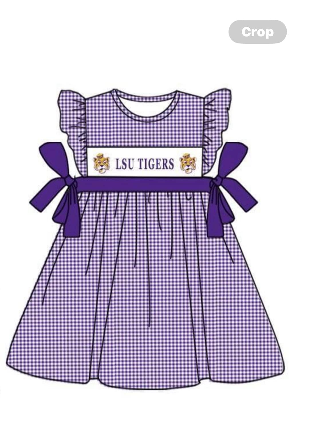 Custom design moq 3 Girls LUS tiger Dress