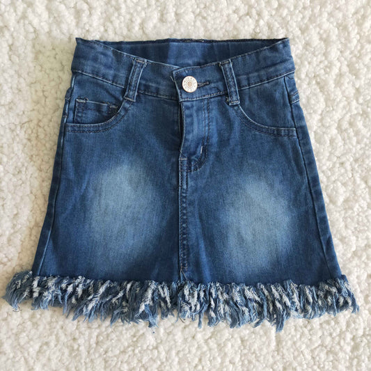 Girls Summer Blue Denim Skirt