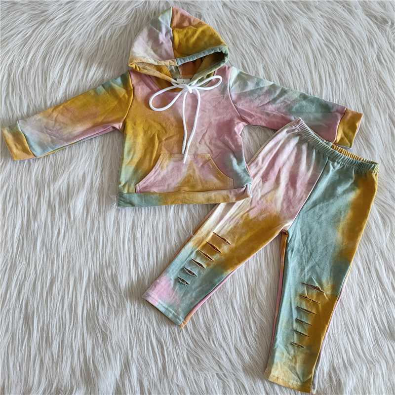 Girls Tie-dye Hoodies Long Sleeves