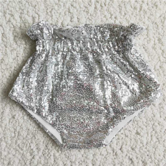 Baby Bummies Silver Sequin