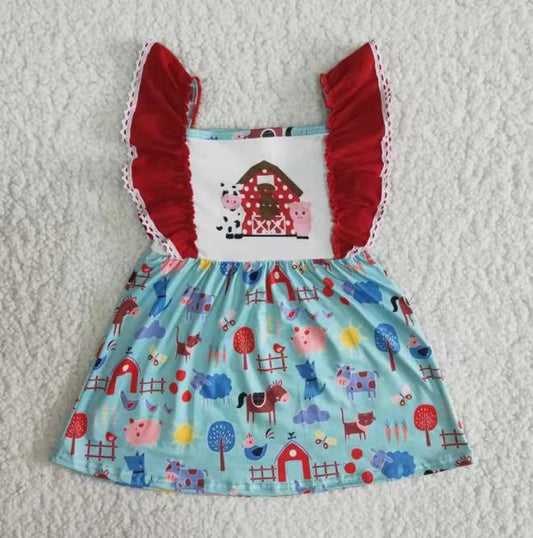 Girls Farm Dress Sleeveless