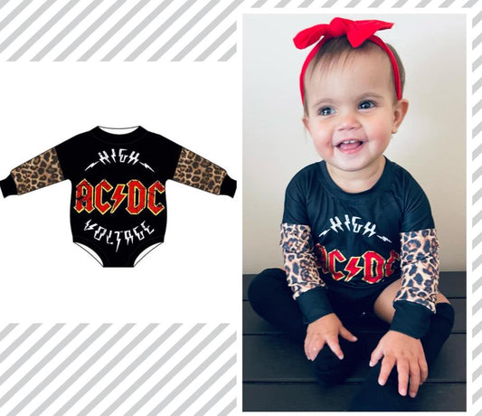 LR0013 Baby Black Rompers Long Sleeves