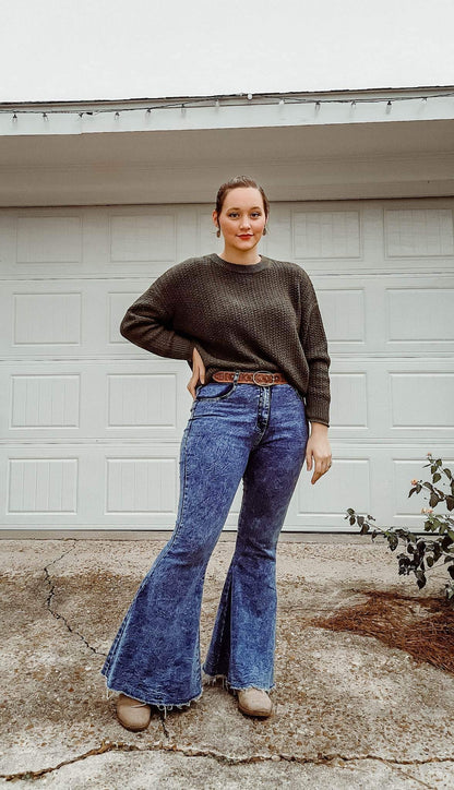 Adults Blue Bell Bottom Jeans