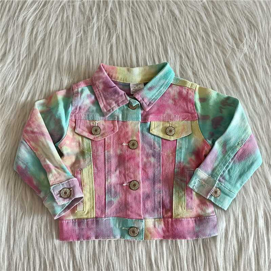 Girls Tie-dye Denim Jacket